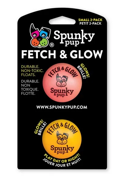 1ea 2PK Spunky Pup Small Fetch & Glow - Toys